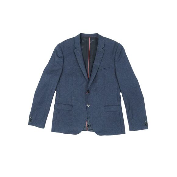 Hugo Boss Men's Arti Melange Flannel Extra Slim Fit Jacket (44R Medium Blue)